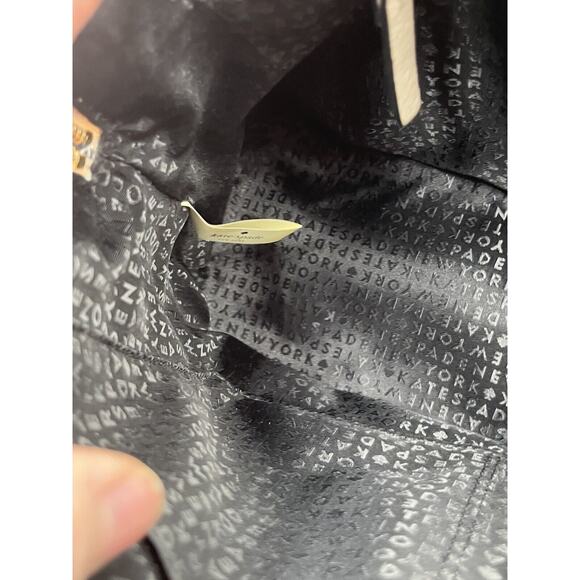 Kate Spade Grand‎ Street Rachelle Satchel Porcelain Black Leather Authenticated - Picture 5 of 16